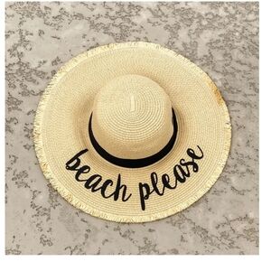 Beach Please Floppy Hat
